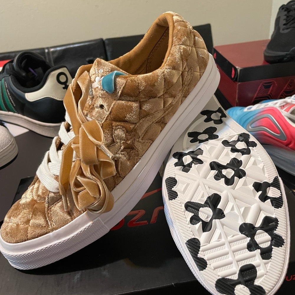 Converse Golf Le Fleur x One Star 'Quilted Velvet Brown Men Sz 10 New No Box - Picture 2 of 9
